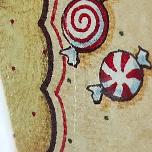 Signed Mary Engelbreit Mark Roberts Christmas Glass Santa Plate Platter 2014 - Picture 16 of 16